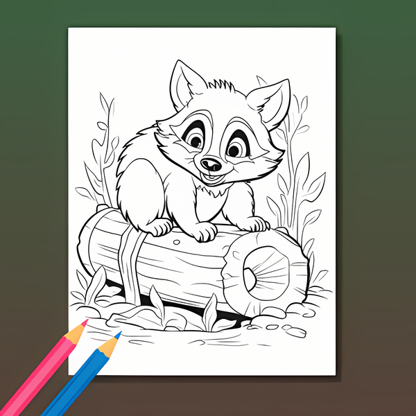 Wald Ausmalbuch: Waldbewohner