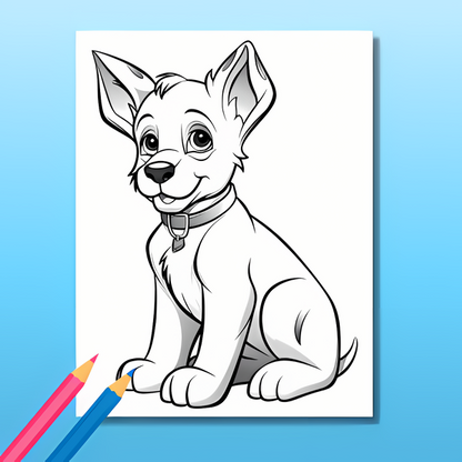 Hunde Ausmalbuch: Hundeglück