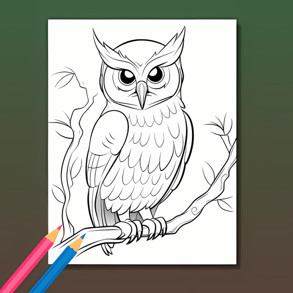 Wald Ausmalbuch: Waldbewohner