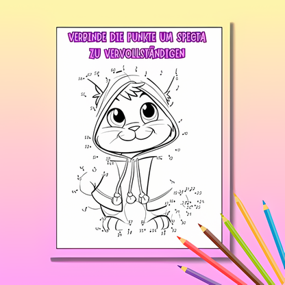 Kinder Beschäftigungsbuch: Katzen Activity Buch - Ein Katzen Rätselbuch für Kinder mit 80 Rätseln wie : Kreuzworträtsel + Wörtersuche + Finde den Fehler ... | Für Kindergarten- & Grundschul-Kinder
