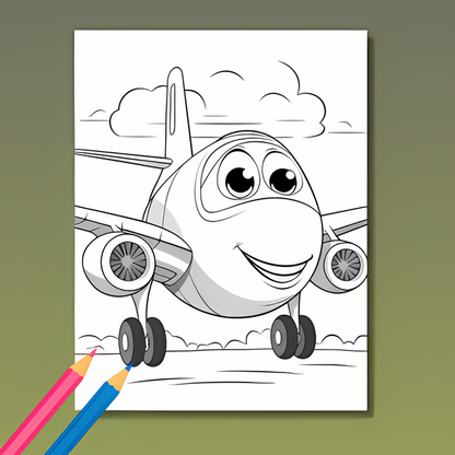 Fahrzeug Ausmalbuch: Düsende Abenteuer