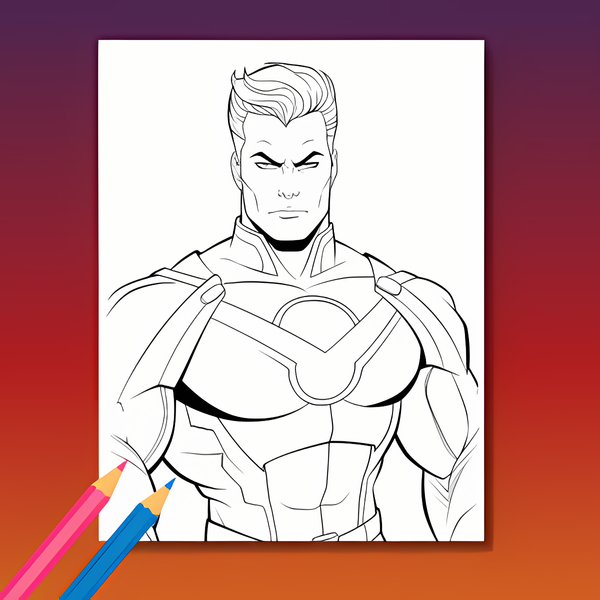 Superhelden Ausmalbuch: Superhelden