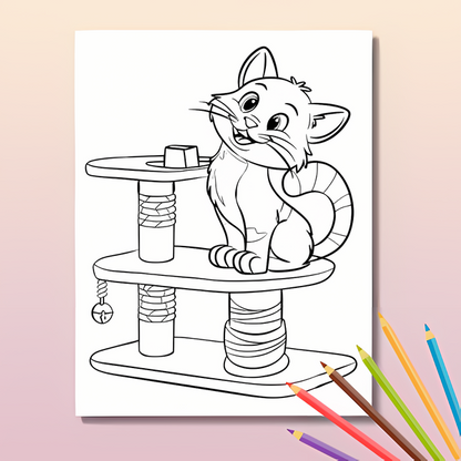 Katzen Ausmalbuch: Katzen Liebe