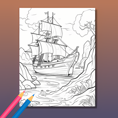Piraten Ausmalbuch: Piraten Abenteuer