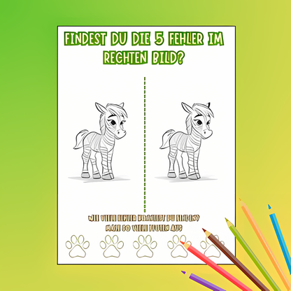 Beschäftigungsbuch für Kinder: Tiere Rätselbuch | Über 100 Seiten mit den besten Rätseln für Kindergarten Kinder + große Abwechslung durch verschiedene Themenbereiche