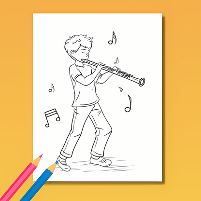 Musik Ausmalbuch: Musikalischer Zauber