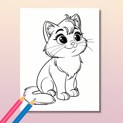 Katzen Ausmalbuch: Katzen Liebe