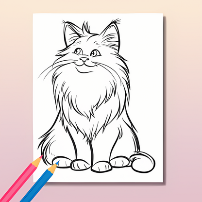 Katzen Ausmalbuch: Katzen Liebe