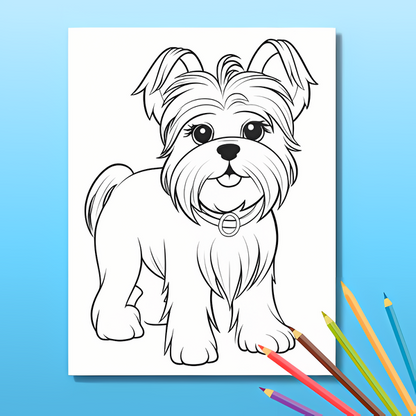 Hunde Ausmalbuch: Hundeglück