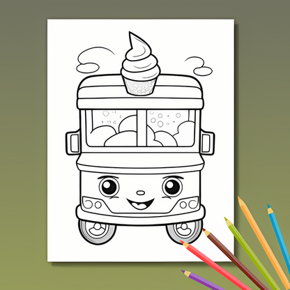 Fahrzeug Ausmalbuch: Düsende Abenteuer