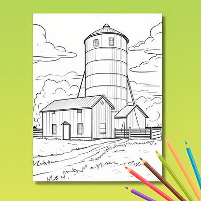 Bauernhof Ausmalbuch: Auf dem Bauernhof