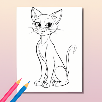 Katzen Ausmalbuch: Katzen Liebe