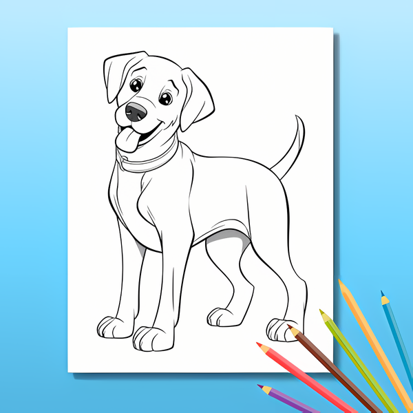 Hunde Ausmalbuch: Hundeglück