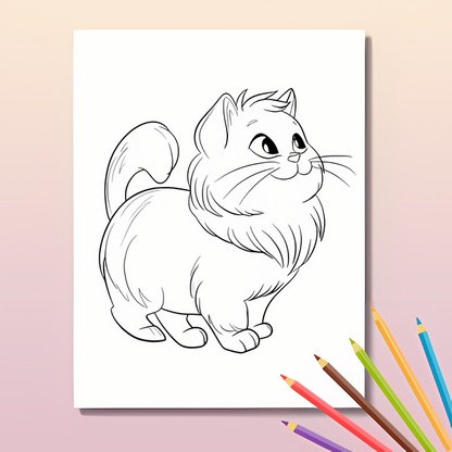 Katzen Ausmalbuch: Katzen Liebe