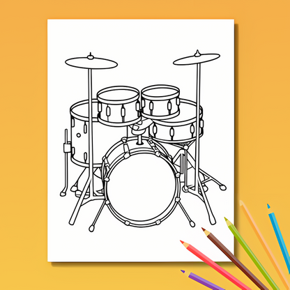 Musik Ausmalbuch: Musikalischer Zauber