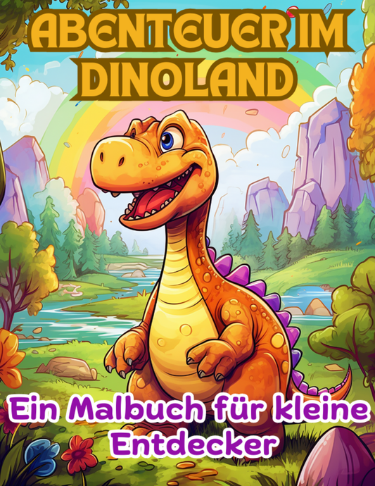 Dinosaurier Ausmalbuch: Abenteuer im Dinoland
