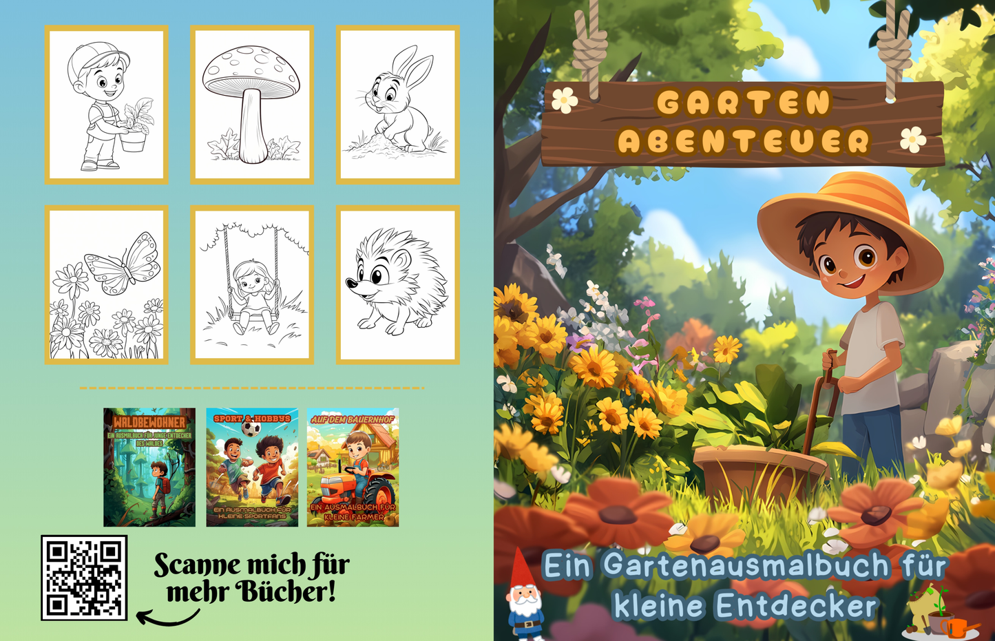 Garten Ausmalbuch: Gartenabenteuer