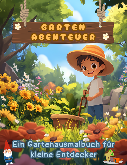Garten Ausmalbuch: Gartenabenteuer