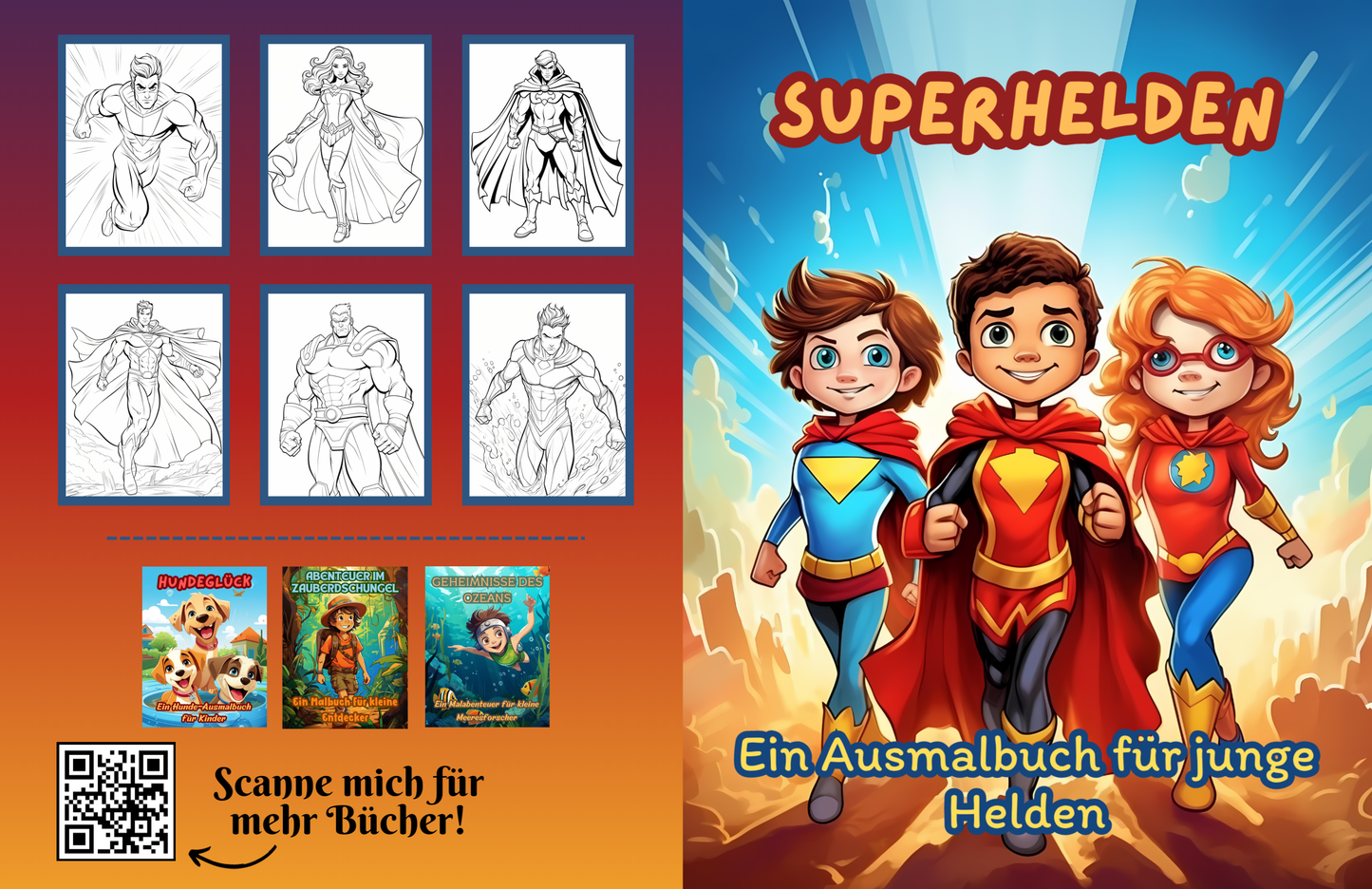 Superhelden Ausmalbuch: Superhelden