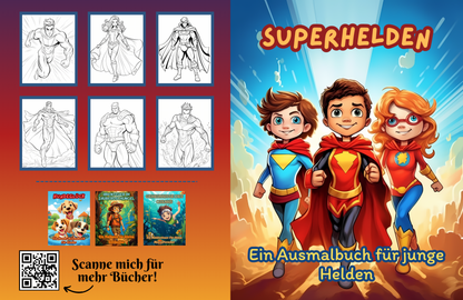 Superhelden Ausmalbuch: Superhelden