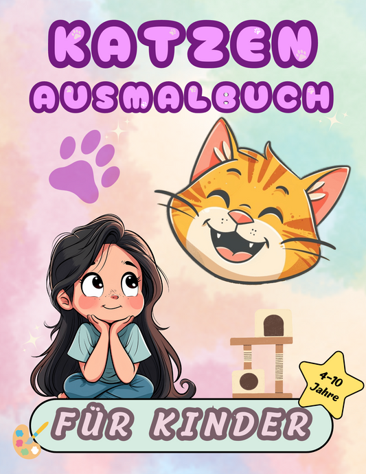 Katzen Ausmalbuch: Katzen Liebe