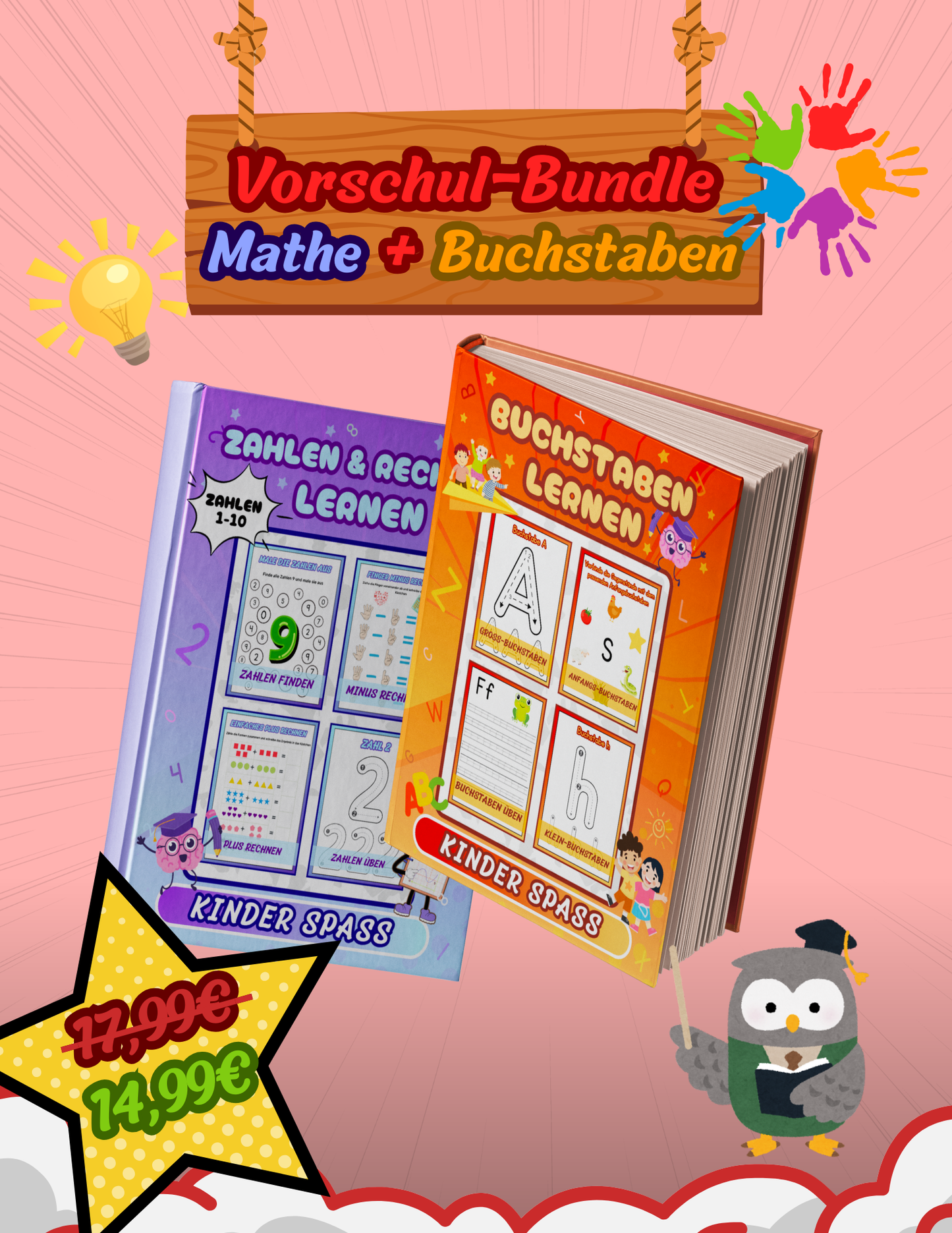 Lernspaß XXL – Buchstaben & Zahlen in einem Paket [Das große Vorschul-Bundle]