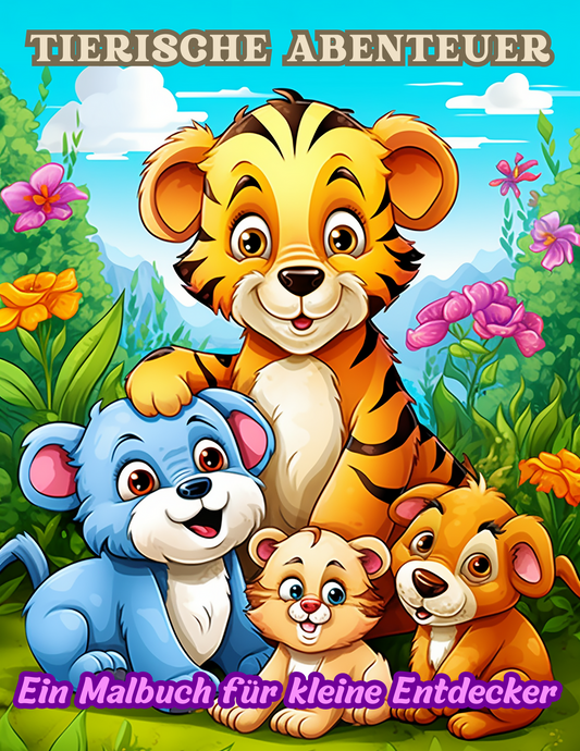 Tiere  Ausmalbuch: Tierische Abenteuer