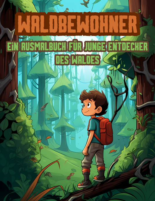 Wald Ausmalbuch: Waldbewohner