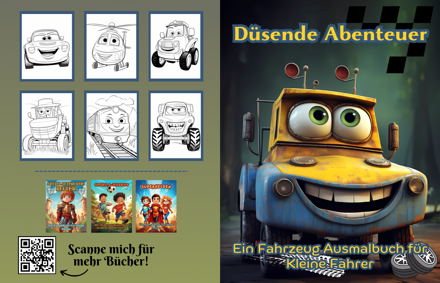 Fahrzeug Ausmalbuch: Düsende Abenteuer