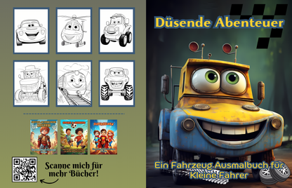 Fahrzeug Ausmalbuch: Düsende Abenteuer