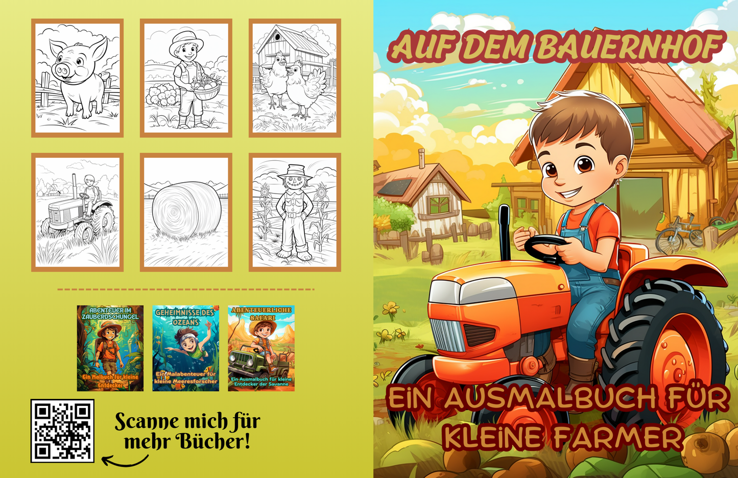 Bauernhof Ausmalbuch: Auf dem Bauernhof