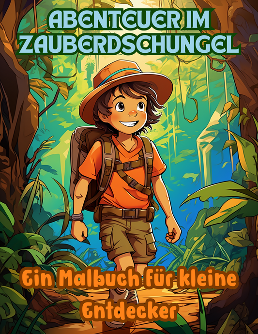 Dschungel Ausmalbuch: Abenteuer im Zauberdschungel